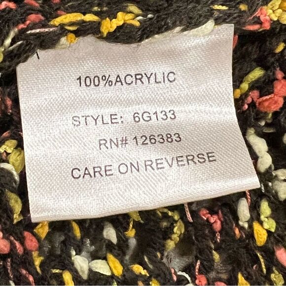 Ethyl Colorful Open Knit Cowl Neck Tunic Size Medium - Picture 8 of 11